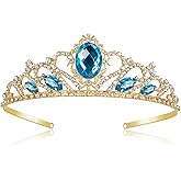 HQURNET Princess Crown Sparkle Gold Crown Headband Princess Dress Up Accessories for Halloween Christmas Party