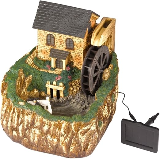 Fontaine Solaire En Forme De Moulin à Eau Amazonfr