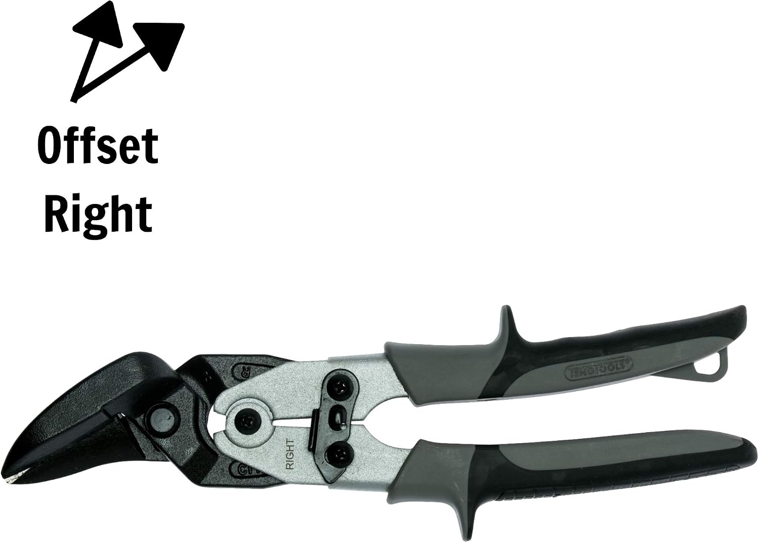 Teng Tools Tin Snips Rh, Silver, Offset/Right - Image 3