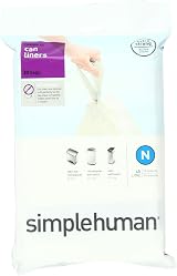 simplehuman Custom Fit Trash Can Liner N 45 L / 12 Gal 20 Count Pack of 2