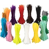 XINGO 1400 PCS Colored Zip Ties 4 Inch, Multicolor Zip Ties, Mix Packed 14 Color Plastic Wire Ties Assortment for Home Office Garden Garage and Workshop