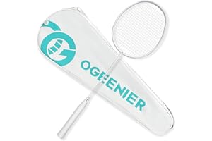 OGEENIER Badminton Racket, Carbon Fiber Badminton Racquet with Carry Case Set for Outdoor Games