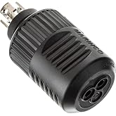 MotorGuide 8M0092065 Trolling Motor Replacement Plug &mdash; Medium Duty, Use with 16- to 8-Gauge Wire, Connects with Receptacle, Black