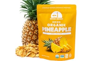 Mavuno Harvest Pineapple Dried Fruit Snacks | Organic Dried Pineapple Chunks | Gluten Free Healthy Snacks for Kids and Adults | No Sugar Added, Vegan, Non GMO, Direct Trade | 1 Pound Resealable Bag