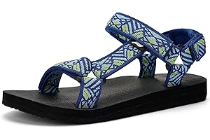 YOCCI Kids Hiking Sandals Boys Girls Yoga Mat Insole Comfortable Walking Water Sandals With Arch Support for Beach Travel Athletic