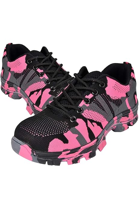 pink camo work boots