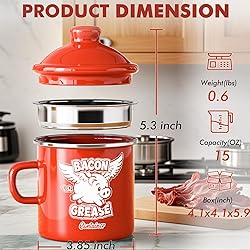 PGYARD Mini Bacon Grease Container With Strainer