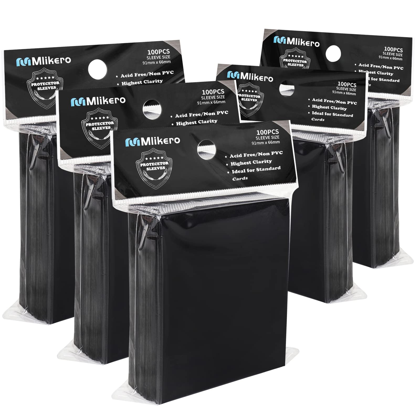 Photo 1 of 500 Counts Black Card Sleeves, Matte Card Sleeve Deck Card Protectors, Trading Card Sleeves Fit for MTG, TCG and Sports Cards