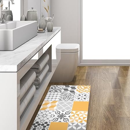 Viniliko Tapis Vinyle Jaune 50 X 100 X 3 Cm Amazonfr