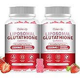 Extra Powerful 2500MG Liposomal Glutathione Gummies for skin whitening,Enhance 98% Absorption-Complex L-Cysteine,L-Glycine,Milk Thistle for Support Liver Function, Antioxidant for Aging Alleviation