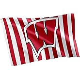 Desert Cactus University of Wisconsin Flag Badgers UW Madison Banners 100% Polyester Indoor Outdoor 3x5 feet Flags (Design B)