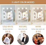 FENCHILIN Hollywood Makeup Mirror with 9 LED Bulbs & 10X Magnifier view 2
