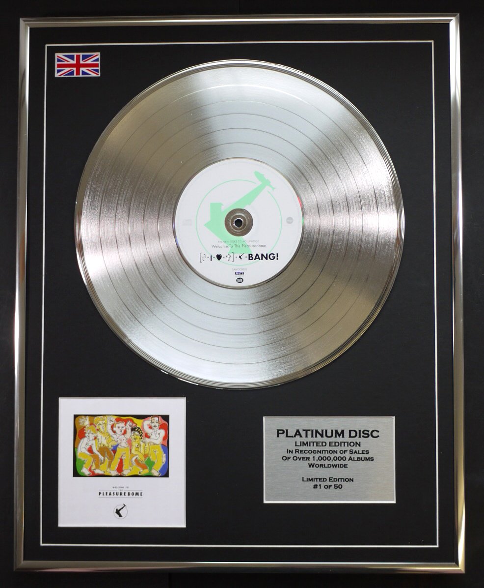 FRANKIE GOES TO HOLLYWOOD/LTD EDITION CD PLATINUM DISC/WELCOME TO THE PLEASUREDOME