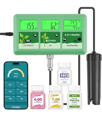 7 In 1 Smart Water Quality Tester, Wireless WiFi Water Monitor Measures PH/ ORP/TDS/EC/Salinity/SG/TEMP, Water Quality Meter With App Connection Real- Time Alerts For Aquarium, Saltwater Fish Tank, Etc - View #5