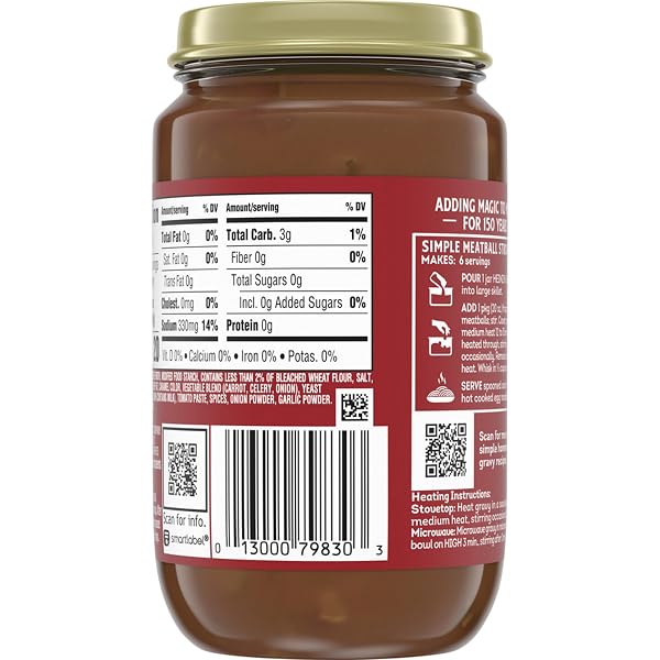 HEINZ HOMESTYLE, MUSHROOM GRAVY, 12 OZ