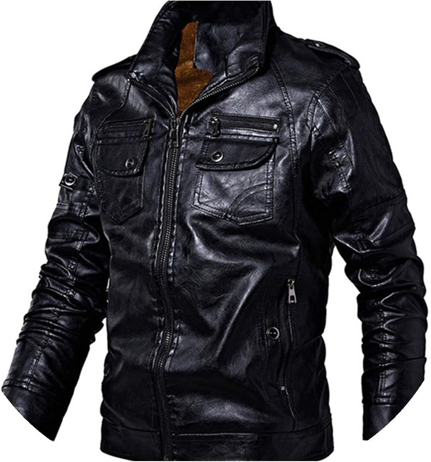 winter white leather jacket