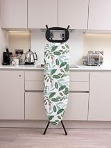Addis Ironing Board Cover Large 123x39cm Forest Green Leaf Cotton view 3