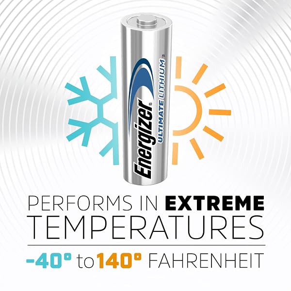 ENERGIZER ULTIMATE LITHIUM AA BATTERIES, 24 PACK, 1.5V LONG-LASTING FOR HIGH-DRAIN DEVICES, CAMERAS & FLASHLIGHTS