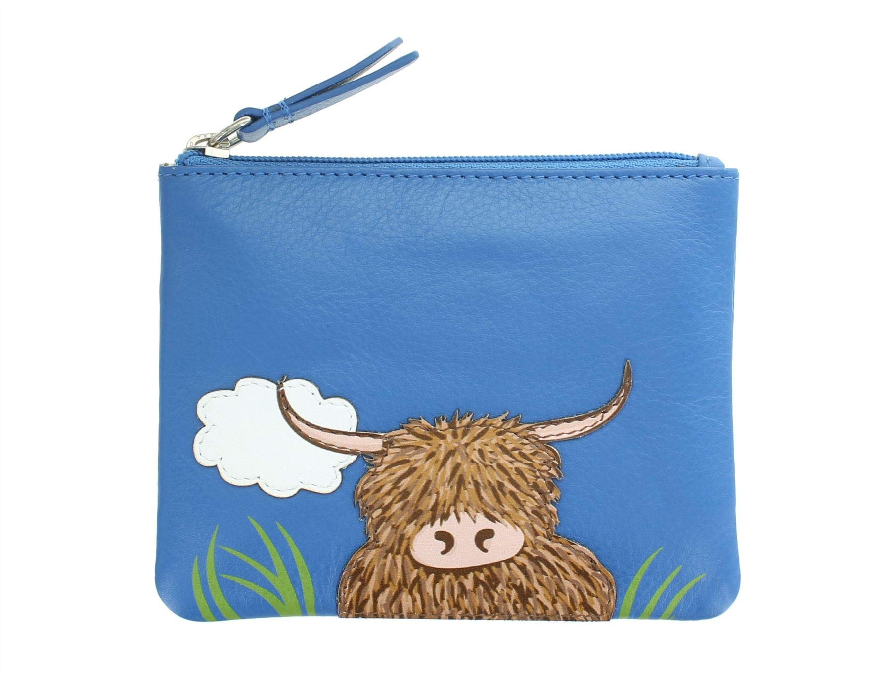 Mala Leather Bella Collection Leather Coin Purse with Keyring RFID 4206_33 Blue