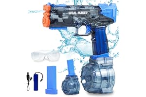ENJOYS JOYFULLY Electric Water Gun for Adult & Kid,Automatic High Powered Pulse Shooter Squirt Guns with Simulated Recoil,IP67 Waterproof,Swimming Pool Outdoor Toy Game (Blue)