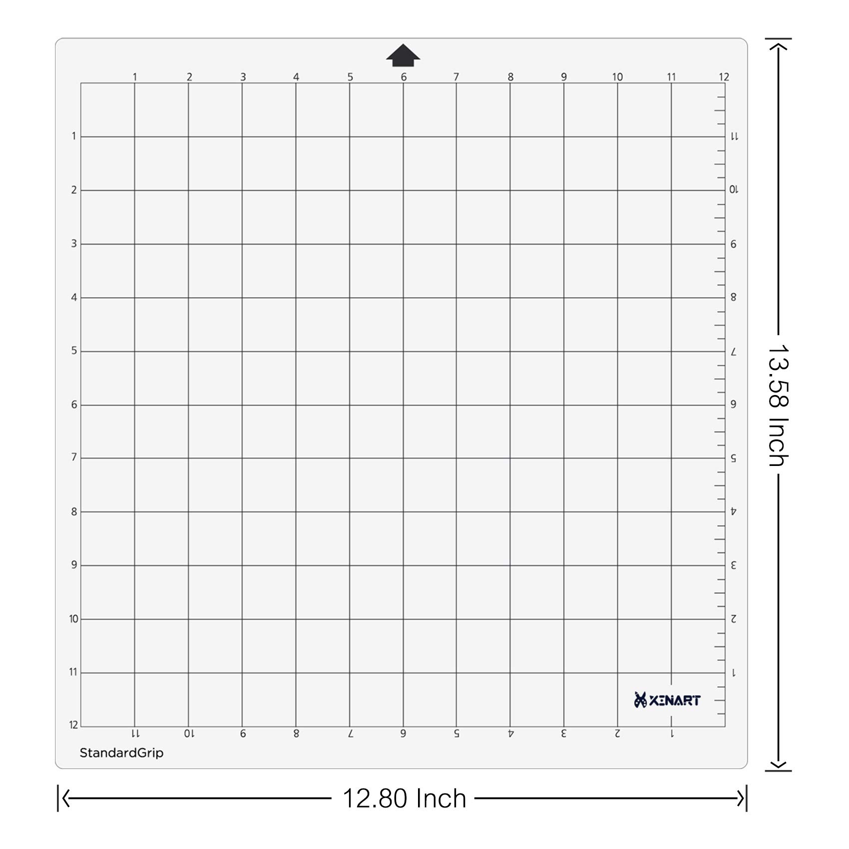 XINART StandardGrip Cutting Mat for Silhouette Cameo 4/3/2/1(5 Mats,12x12 inch) Standard Grip Adhesive Sticky Accessories Craft Vinyl Replacement Cut Mats for Silhouette Cameo