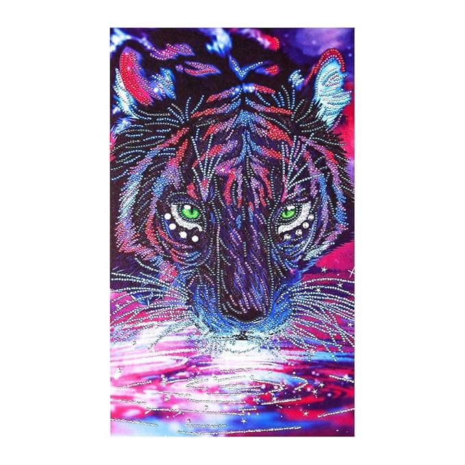 Amazon.com: Part Special-Shaped Diamond Painting, Tiger, 37x57cm/14