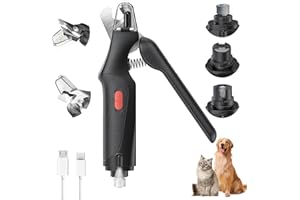 CATPICK 2 in 1 Dog Nail Clippers and Grinder with Lights & Cat Nail Clipper for Large Medium Small Dogs Cats Nail Trimmers USB Rechargeable with 2 LED Lights Dog Claw Care