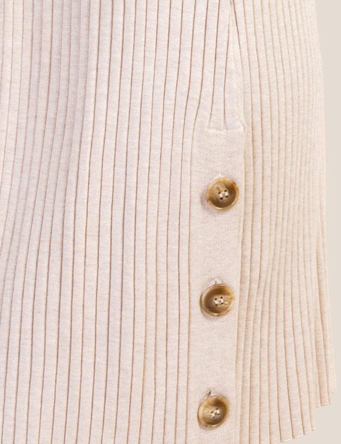 Blooming Jelly Women\'s Open Front Knit Cardigan Sweater Long Sleeve Button Down Ribbed Top(XL, Beige)