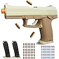 Tcxomino Sand Toy Gun, Soft Bullet Toy Gun Shell Ejecting, Realistic Toy Pistol for Boys, Educational Play Gun Model, Halloween Christmas Birthday Gifts for Boys Kids Adults Age 8+
