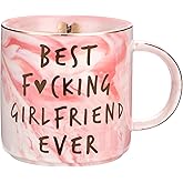 Christmas Gifts for Girlfriend - Birthday, Anniversary, Romantic Gift - Best Girlfriend Ever - Funny Cute Couple Birthday Gifts Ideas for Girlfriend, Her, Couples - Pink Mug, 11.5oz Coffee Cup