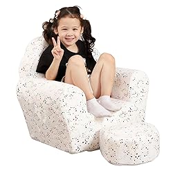 MOMCAYWEX Kids Sofa with Ottoman, Shell-Like Sofa