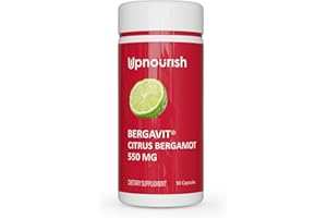 UpNourish Citrus Bergamot Supplement - BERGAVIT Italian Citrus Bergamot Extract 550mg for Women and Men 90 Vegan Capsules
