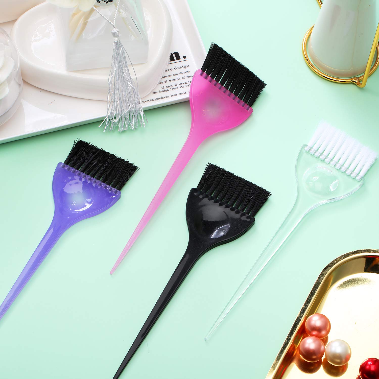 8 Pieces Hair Dye Brushes Hair Dyeing Coloring Brushes Hair Bleach Tinting Brushes with Black Bristles for Salon Home DIY Dyeing Styling Favors: Beauty