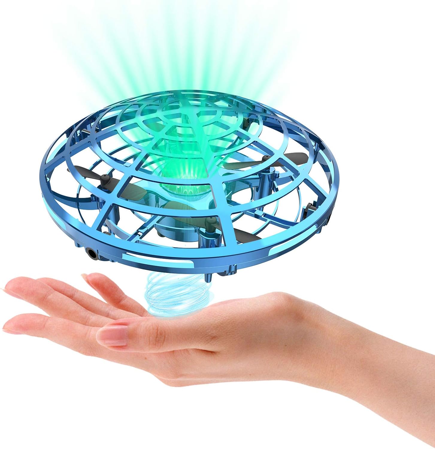 Amazon Com Ufo Drone For Kids Or Adults Hands Free Mini Drone Easy Indoor Small Ufo Flying Drone Toys For 6 7 8 9 10 11 12 Boys And Girls Blue Toys Games