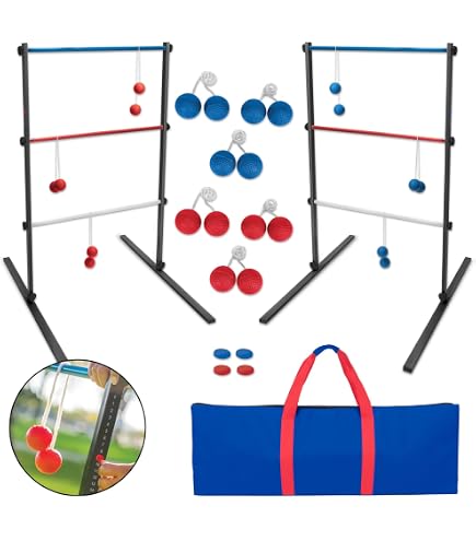 Jeu Ladder Golf Yuejuhe - 6 Paires De Balles (bleu/rouge) - Lancer D'échelle Intérieur/extérieur