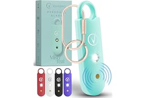 Vantamo Personal Alarm for Women - Extra Loud Double Speakers, First with Low Battery Notice with Strobe Light, Rechargeable - Safety Alarm Keychain