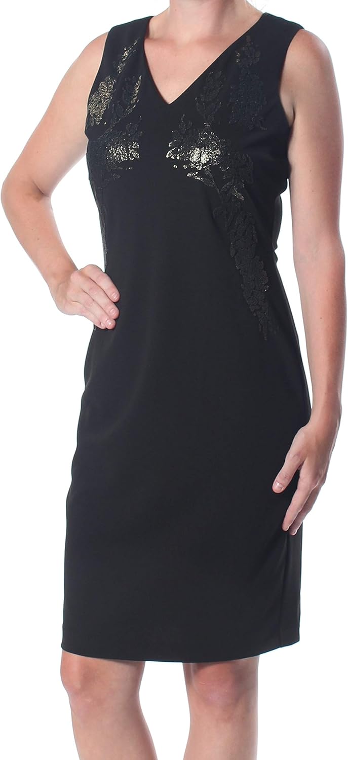 calvin klein v neck sheath dress