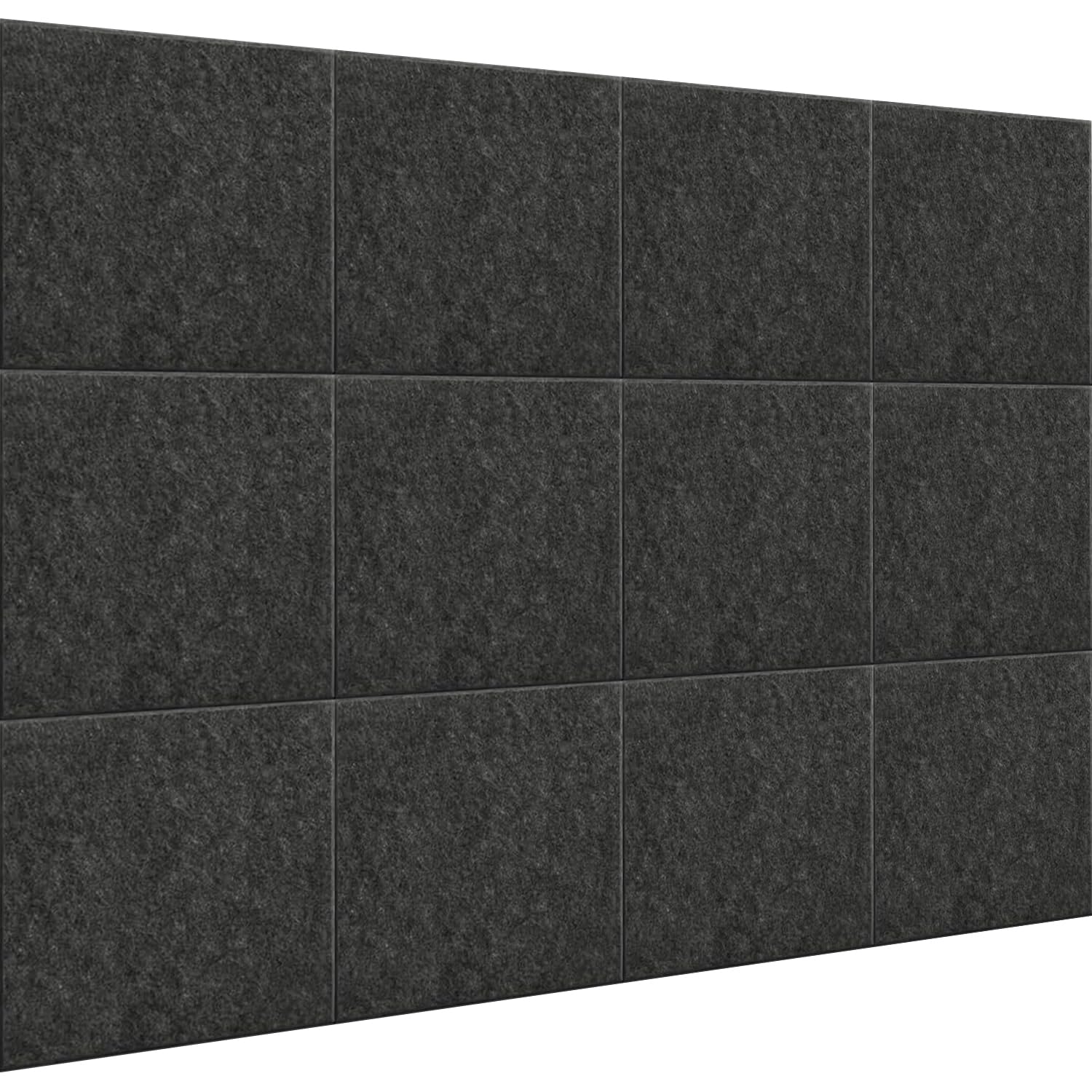 Filz Pinnwand,12 Stück Selbstklebende Korkplatte,30x30CM Groß,DIY Filz Memoboards Set für Fotos,Zeitpläne,Bulletin Board für Kinderzimmer,Klassenzimmer,Büro(montiert 121.9 cm x 96.5 cm) Dunkelgrau
