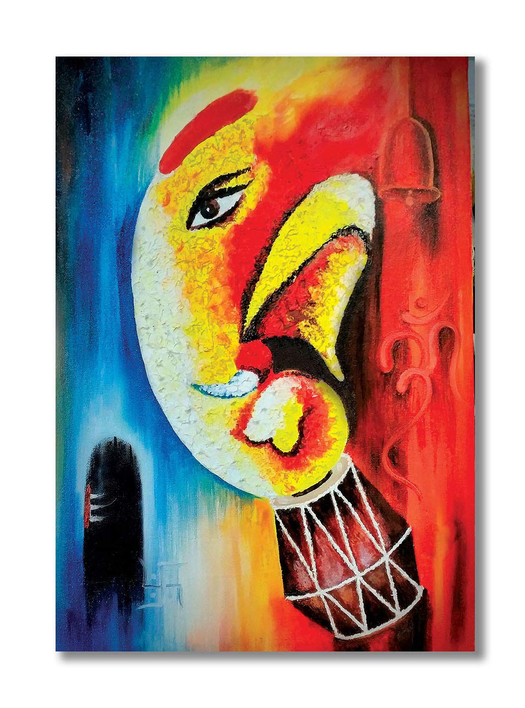 Tamatina Modern Art Canvas Paintings Lord Ganesha Abstract Art Paintings  (Fabric,Large,Multicolor,): Amazon.in: Home & Kitchen