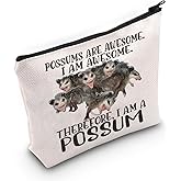 LEVLO Possum Cosmetic Makeup Bag Possum Lover Gift Possums Are Awesome Makeup Zipper Pouch Bag For Possum Fans (Possums Awesome)