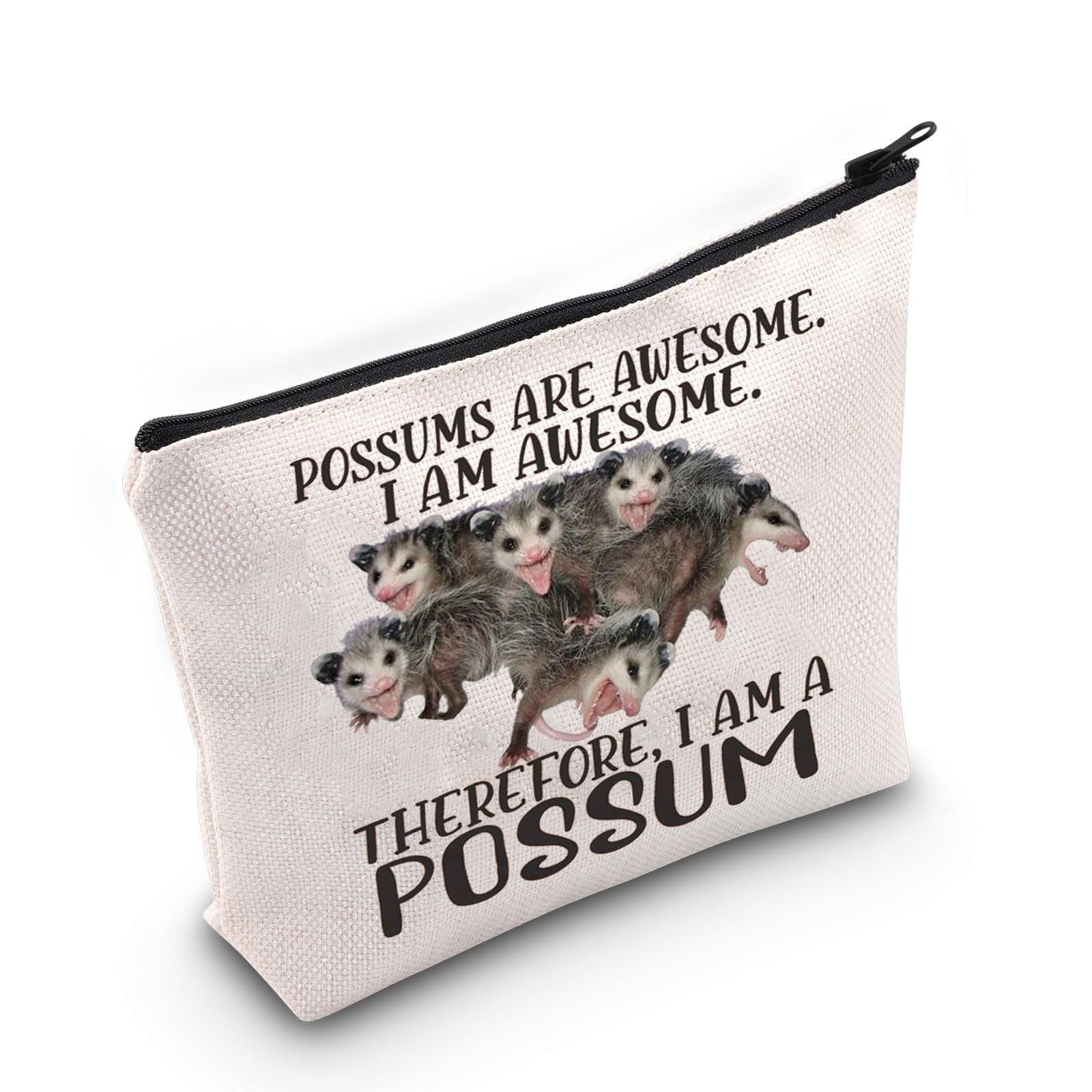 LEVLO Possum Cosmetic Makeup Bag Possum Lover Gift Possums Are Awesome Makeup Zipper Pouch Bag For Possum Fans, Possums Awesome, Cosmetic Bag