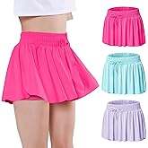 EXARUS Girls Butterfly Shorts Flowy Dance Skorts Cheer Teen Athletic Skirt Flutter Tennis Tween Preppy Outfit Kid 6-14Y