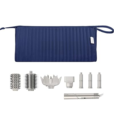 Lexeeco Dy son Air wrap Travel Case Hair Tools Travel Bag for Shark Flexstyle Carrying Case Portable Shark Hair Dryer Revlon Flat Curling Iron Organizer (Blue)