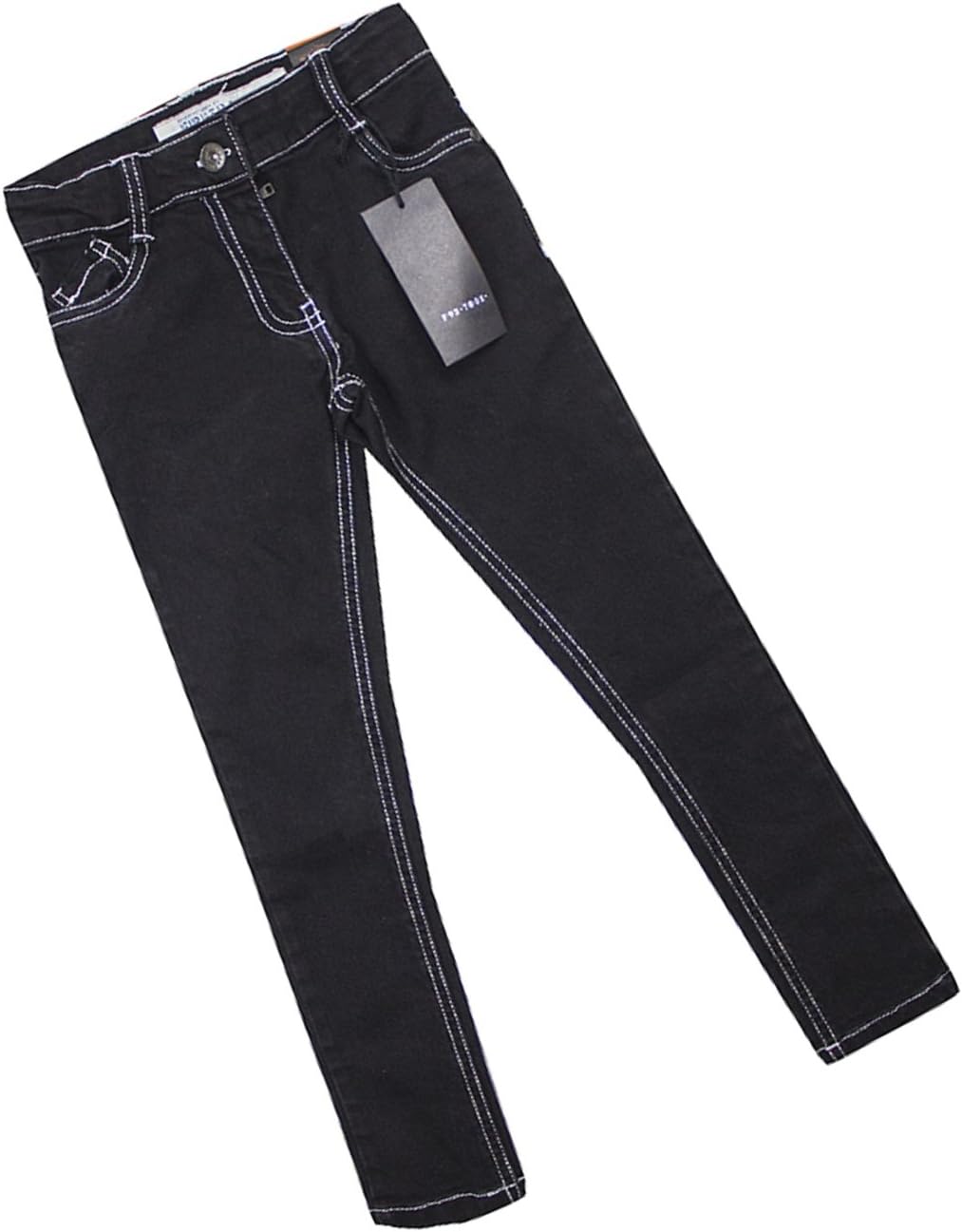 justfound4u Girls Children Firetrap Designer Jeans Adjustable Waist Skinny Slim Denim Trousers Black Blue Age 2 3 4 5 6โฆ