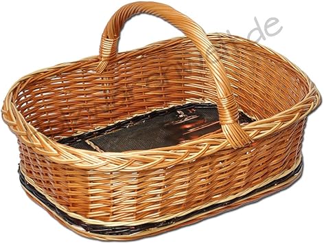 ForYourProtection Weidentablett mit Bügel Korbtablett Tablett Korb