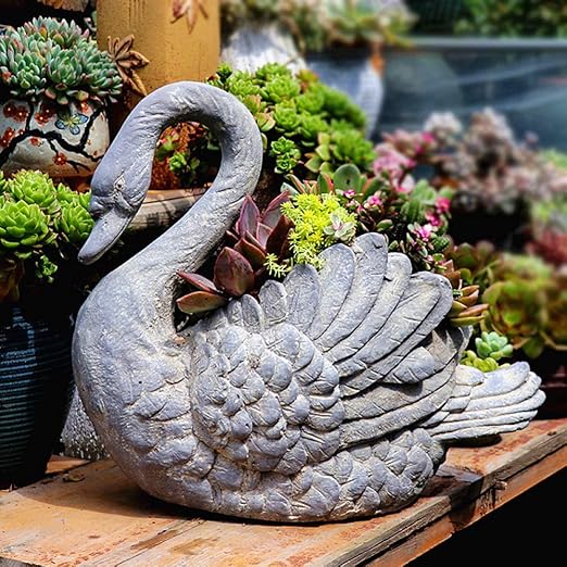 Amazon.com: Swan Planter Pot Shaped Hand Crafted Vintage Decor Indoor