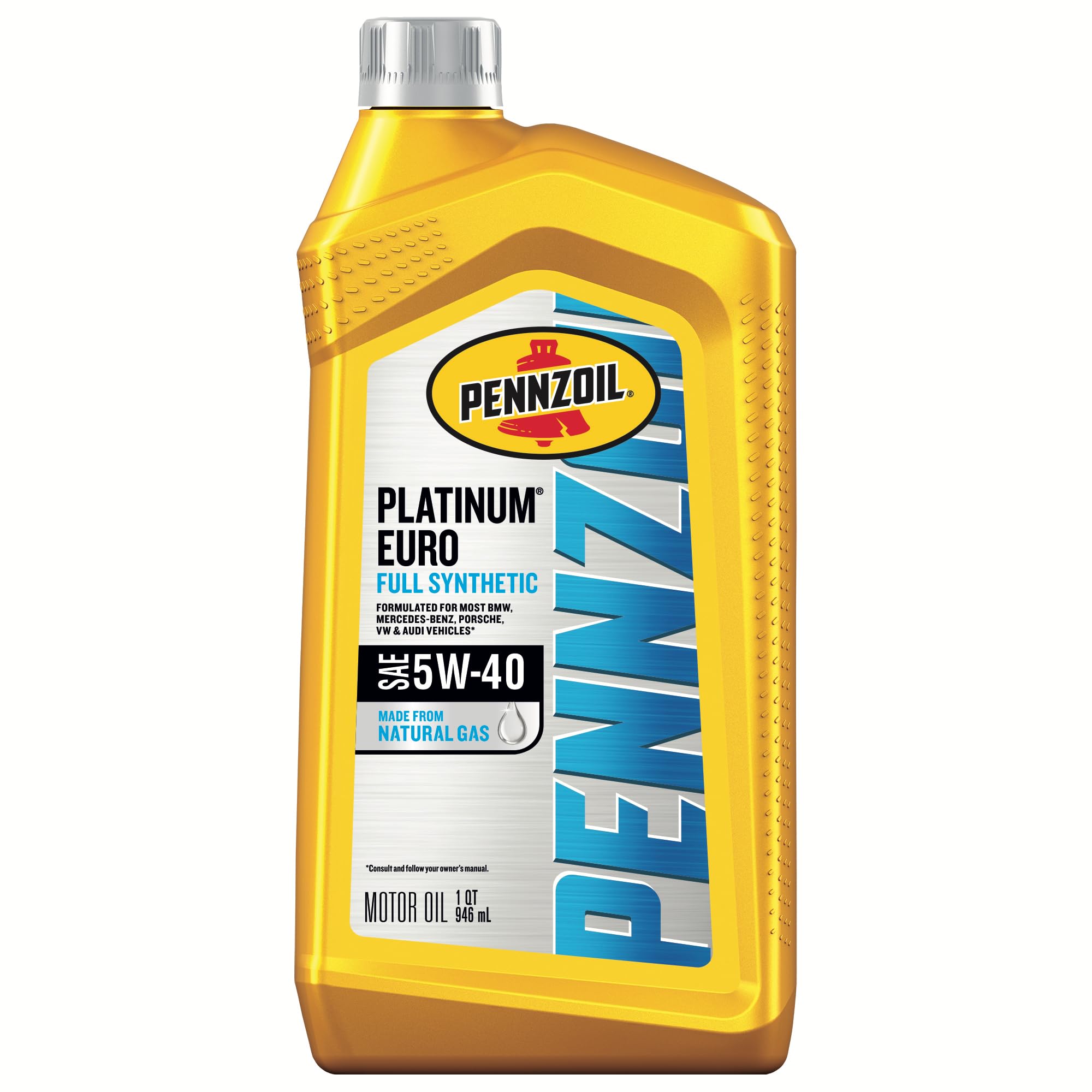 Pennzoil Platinum Euro Full Synthetic 5W-40 Motor Oil, 1 Quart