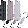 SABRE Pepper Spray Keychain, 25 Bursts of Max Police Strength OC Spray (5X Other Brands), Quick Release Key Ring For Easy Acc