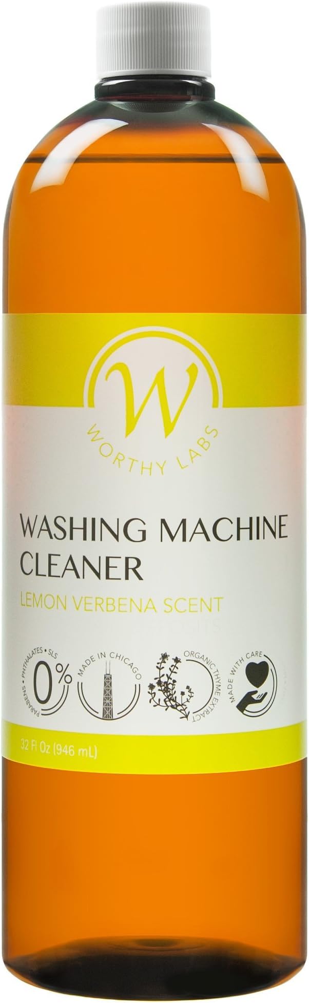 Worthy Washing Machine Cleaner, Free from Harsh Chemicals, Eliminates Odor - 32 oz