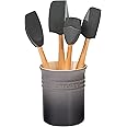 Le Creuset Silicone Craft Series Utensil Set with Stoneware Crock, 5 pc., Oyster